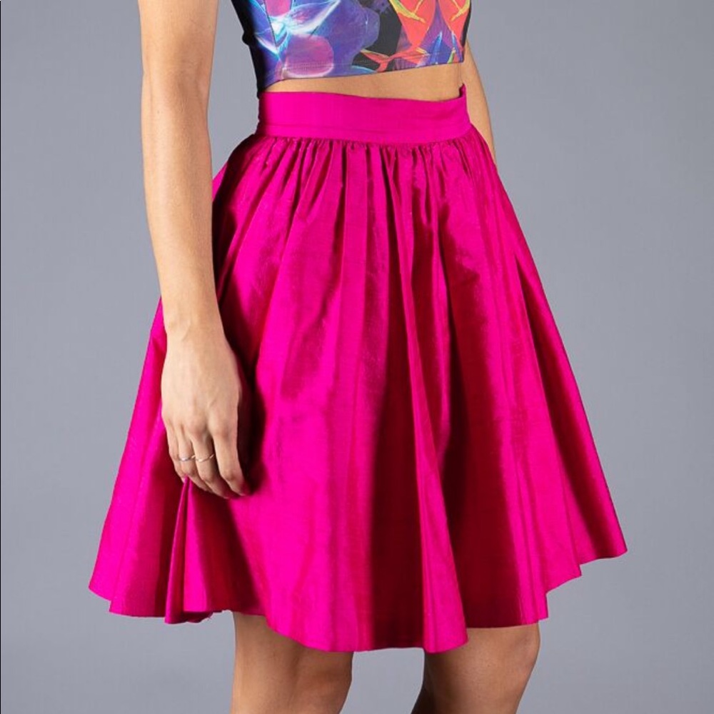 Vintage Nicole Miller High-waisted silk skirt